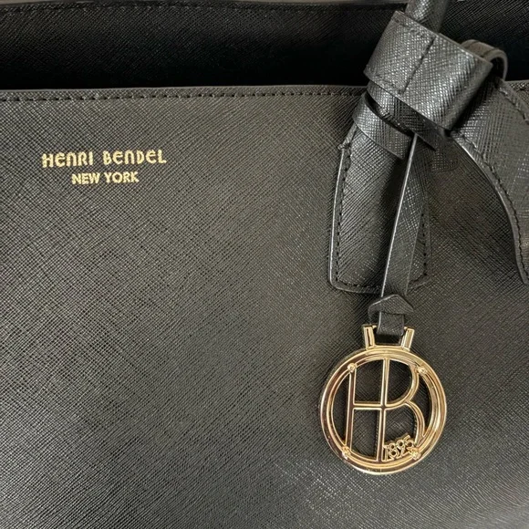 Henri Bendel Black Structured Leather Tote - Picture 4 of 13